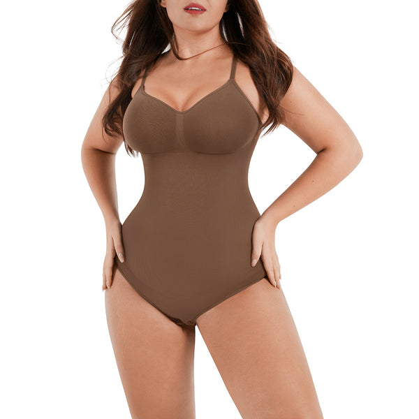 Cali Curves seamless shapewear Criss Cross Bodysuit is giving