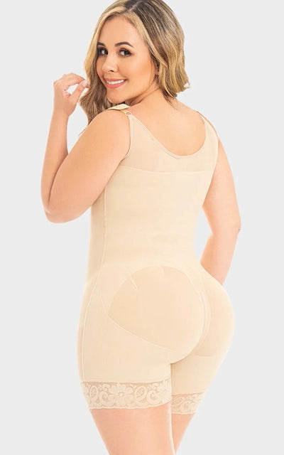 【美品】CORE FIT BODY D F0076 - BLACK SILICONE STRAPLESS KNEE-LENGTH FAJA. *FINAL