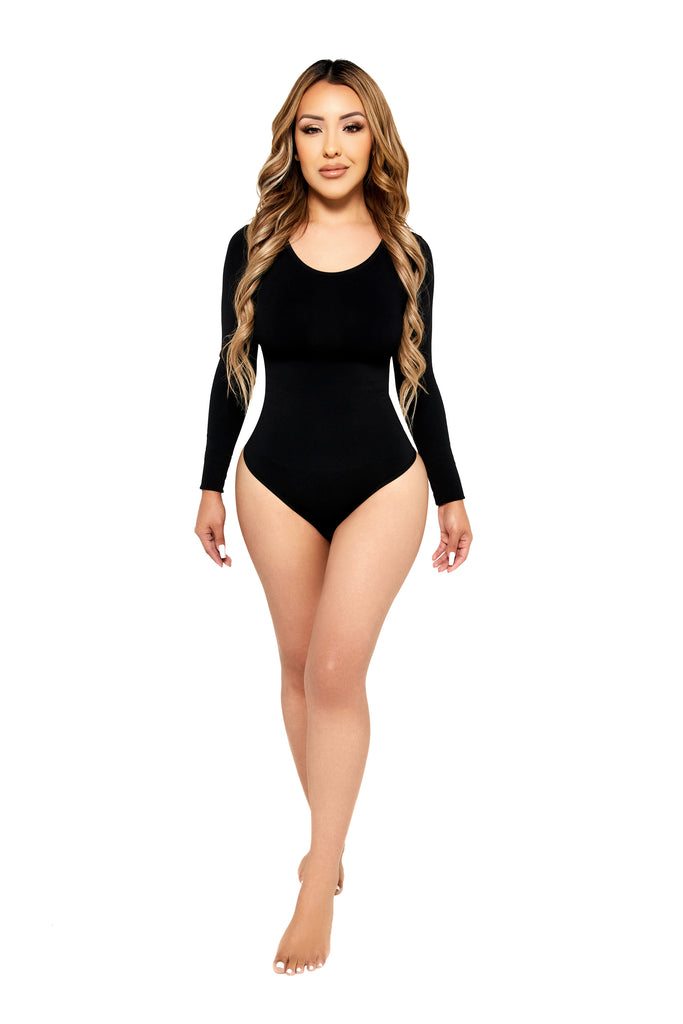 Seamless Snatched Long Sleeve Bodysuit 302 – Cali Curves Colombian